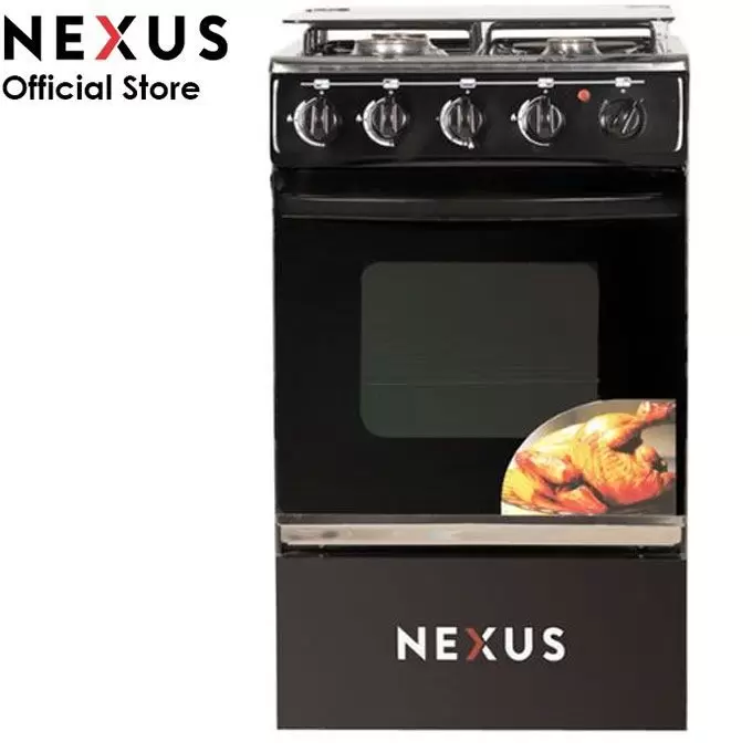 Nexus 3 Burners + 1 Electric Hotplate Burner Gas Cooker Without Ignition